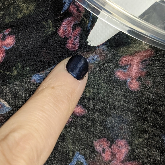 Jamira 100% Silk Chiffon Ruffle Peasant Dress - Picture 6 of 7